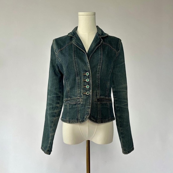 Blazer Jean Jacket Y2K Vintage Small - Picture 1 of 4